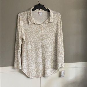 NWT LuLaRoe Valentine xL cream and tan